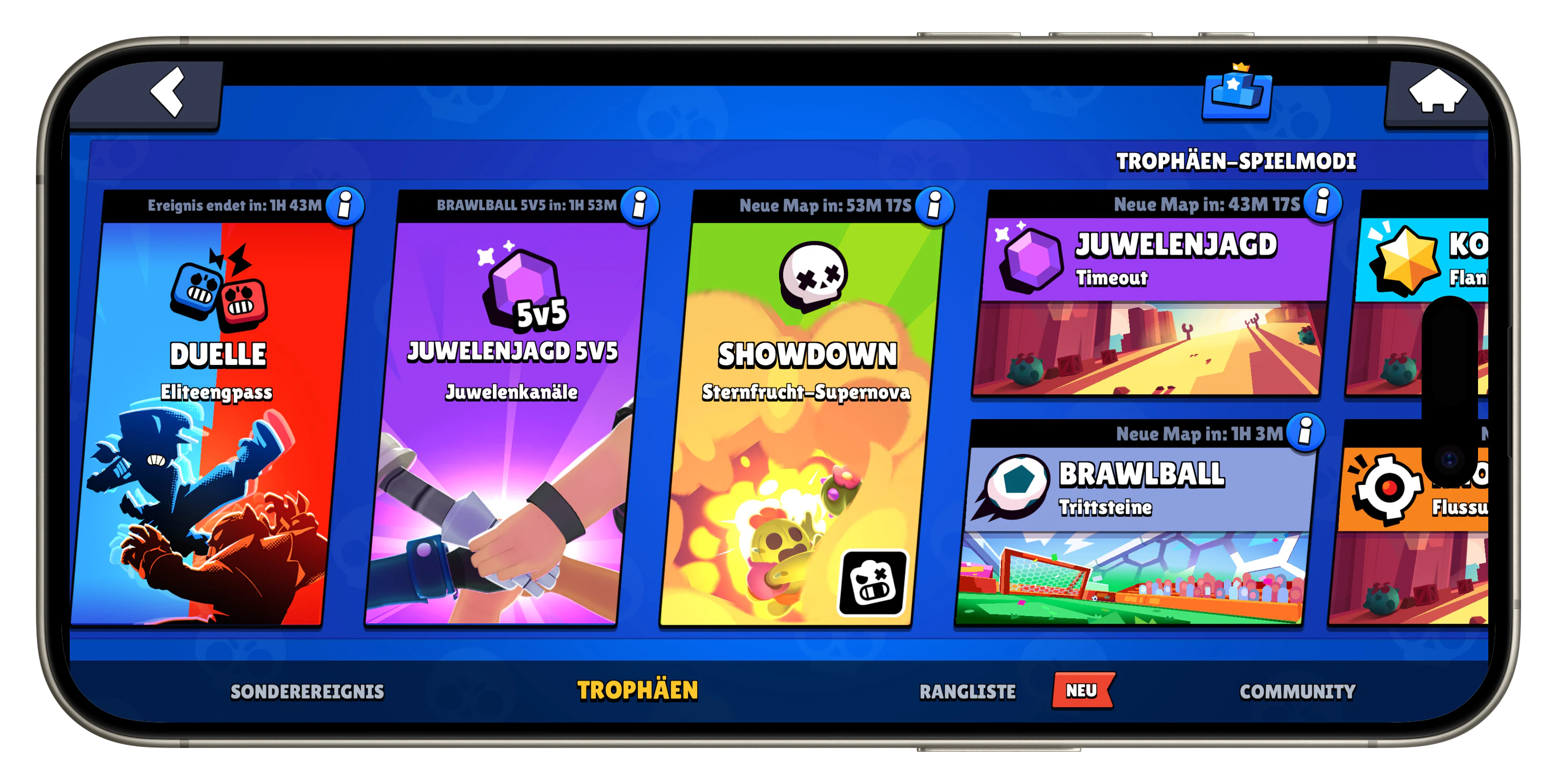 Alle Modi und Events in Nulls Brawl iOS